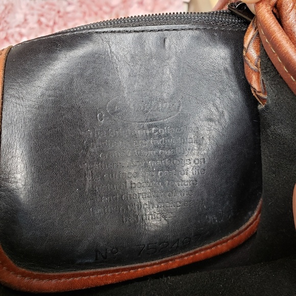 Brighton Leather Crossbody Purse Bolo Tie Hip Vtg - Picture 5 of 7